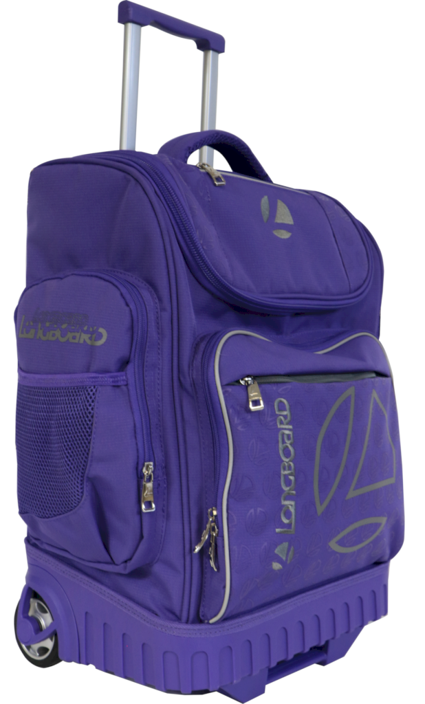 LONGBOARD CRUISER HARDBASE TROLLEY BACKPACK PURPLE