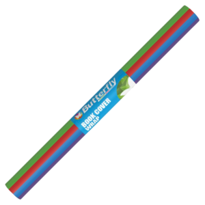 BUTTERFLY BOOK COVER WRAPS BRIGHT 500MMX700MM SET OF 10