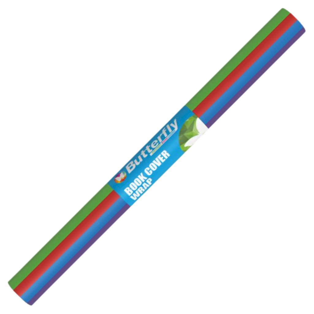 BUTTERFLY BOOK COVER WRAPS BRIGHT 500MMX700MM SET OF 10