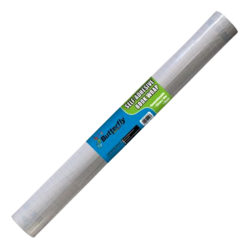 BUTTERFLY SELF-ADHESIVE BOOK WRAP 450MMX10M 70MIC