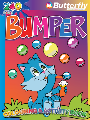 BUTTERFLY COLOURING BOOK BUMPER 240 PAGE