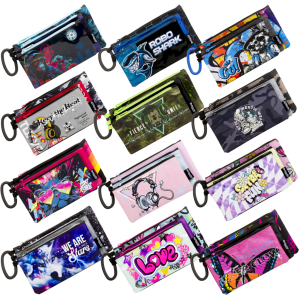 BUTTERFLY PENCIL BAG 3 COMPARTMENT ASSORTED