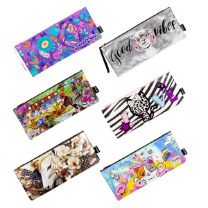 Butterfly Flat Girls Pencil Bag Nylon 33cm