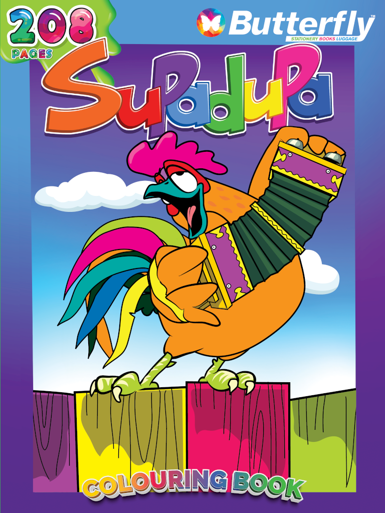BUTTERFLY COLOURING BOOK SUPADUPA 208 PAGE