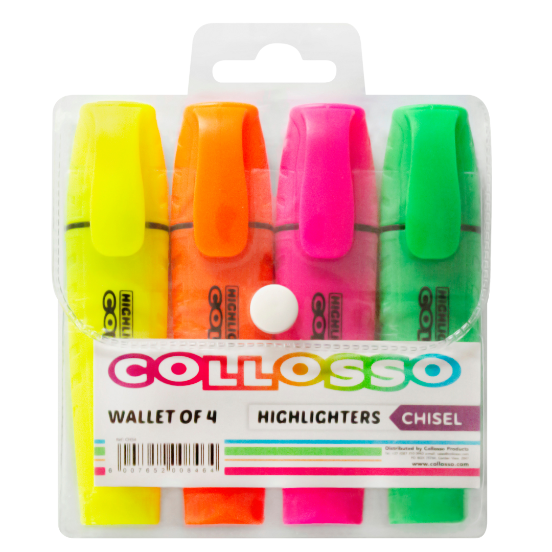 Collosso Highlighters Wallet of 4