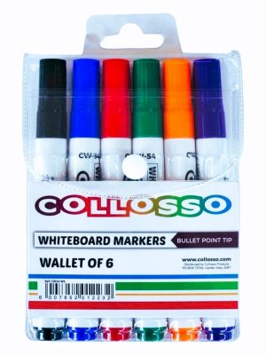 Collosso Whiteboard Markers Wallet of 6