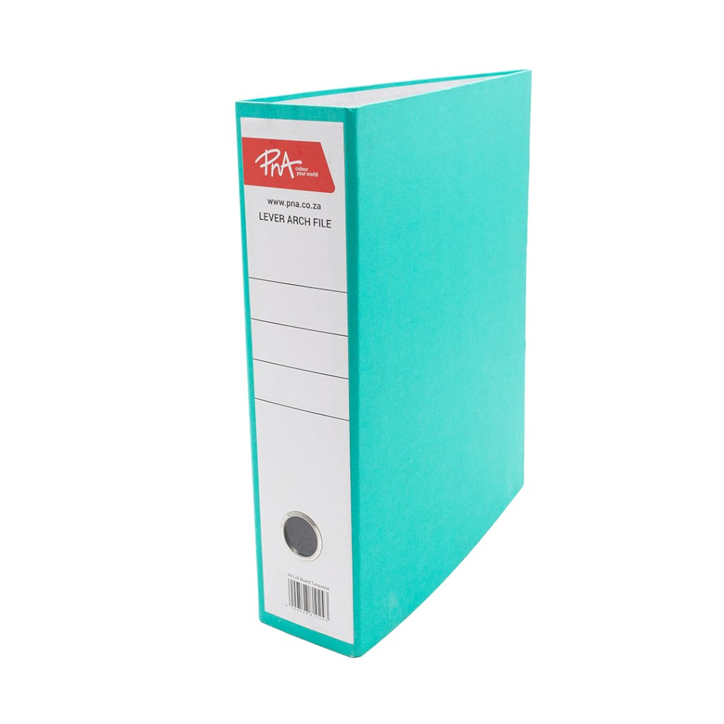 PNA LEVER ARCH FILE BOARD TURQUOISE A4 75MM