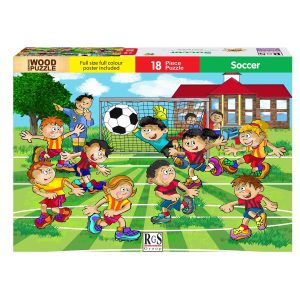 RGS SOCCER WOODEN PUZZLE A4 18 PIECE