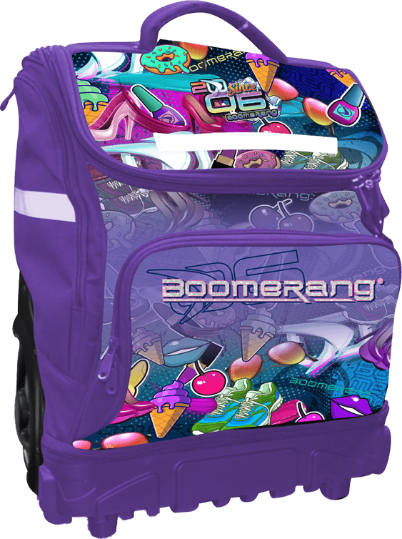 BOOMERANG XXL BIG-WHEEL HARDBASE TROLLEY GIRLS LAVENDER