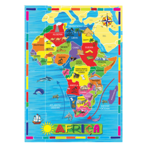 RGS MAP OF AFRICA WOODEN PUZZLE A4 36 PIECE