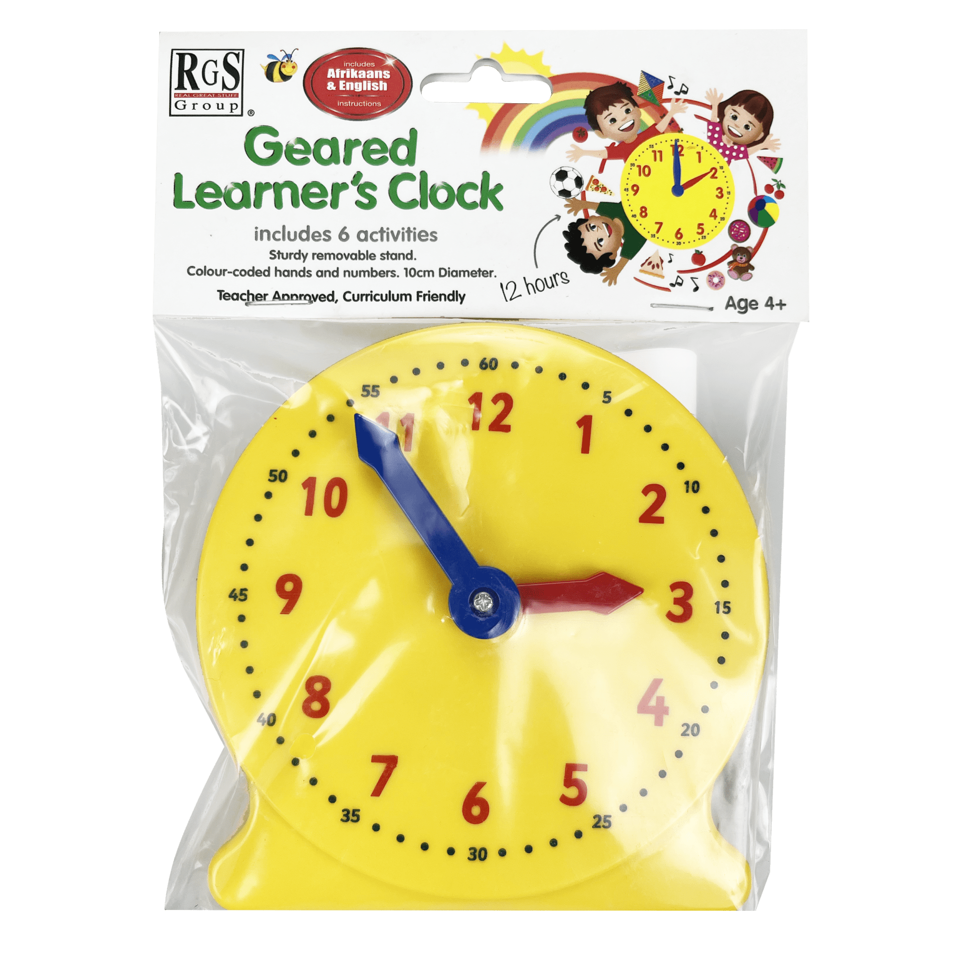 RGS GEARED LEARNER CLOCK 10CM