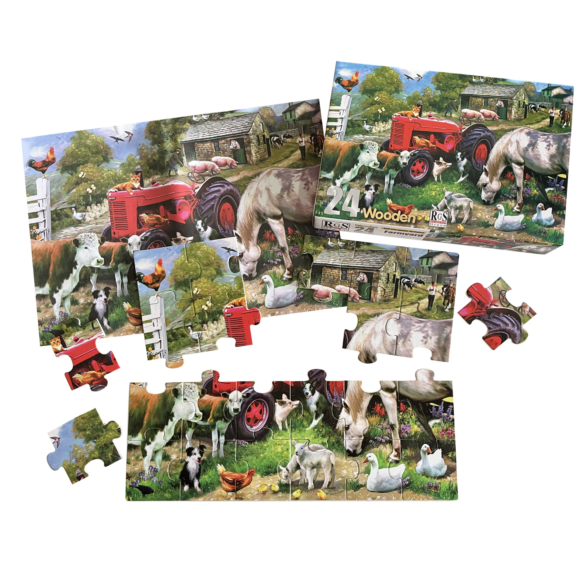 RGS FARMYARD WOODEN PUZZLE A4 24 PIECE
