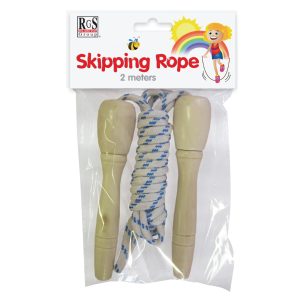 RGS SKIPPING ROPE WOODEN HANDLES 2M