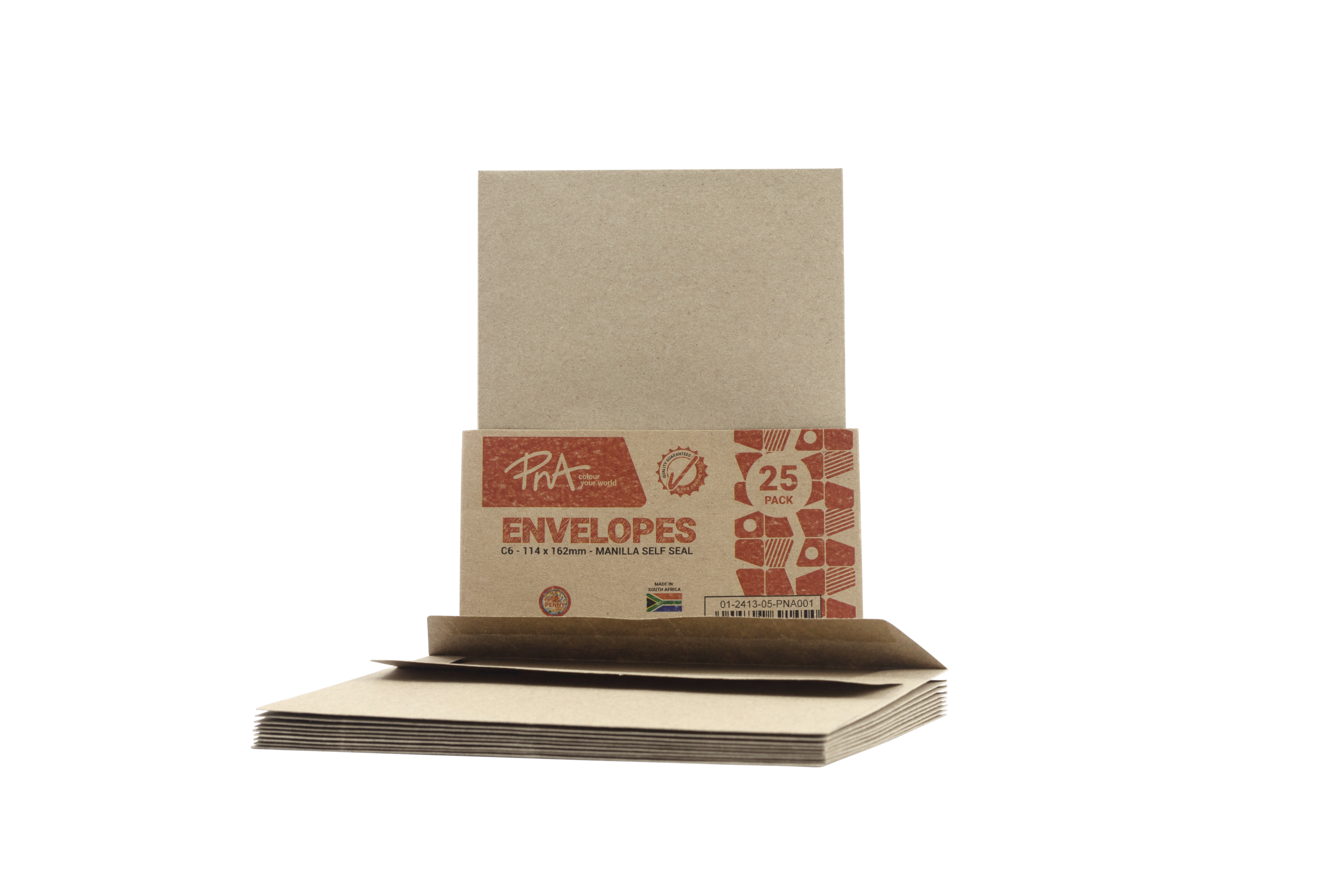 PNA SELF SEAL ENVOLPE WHITE C6 PACK OF 25