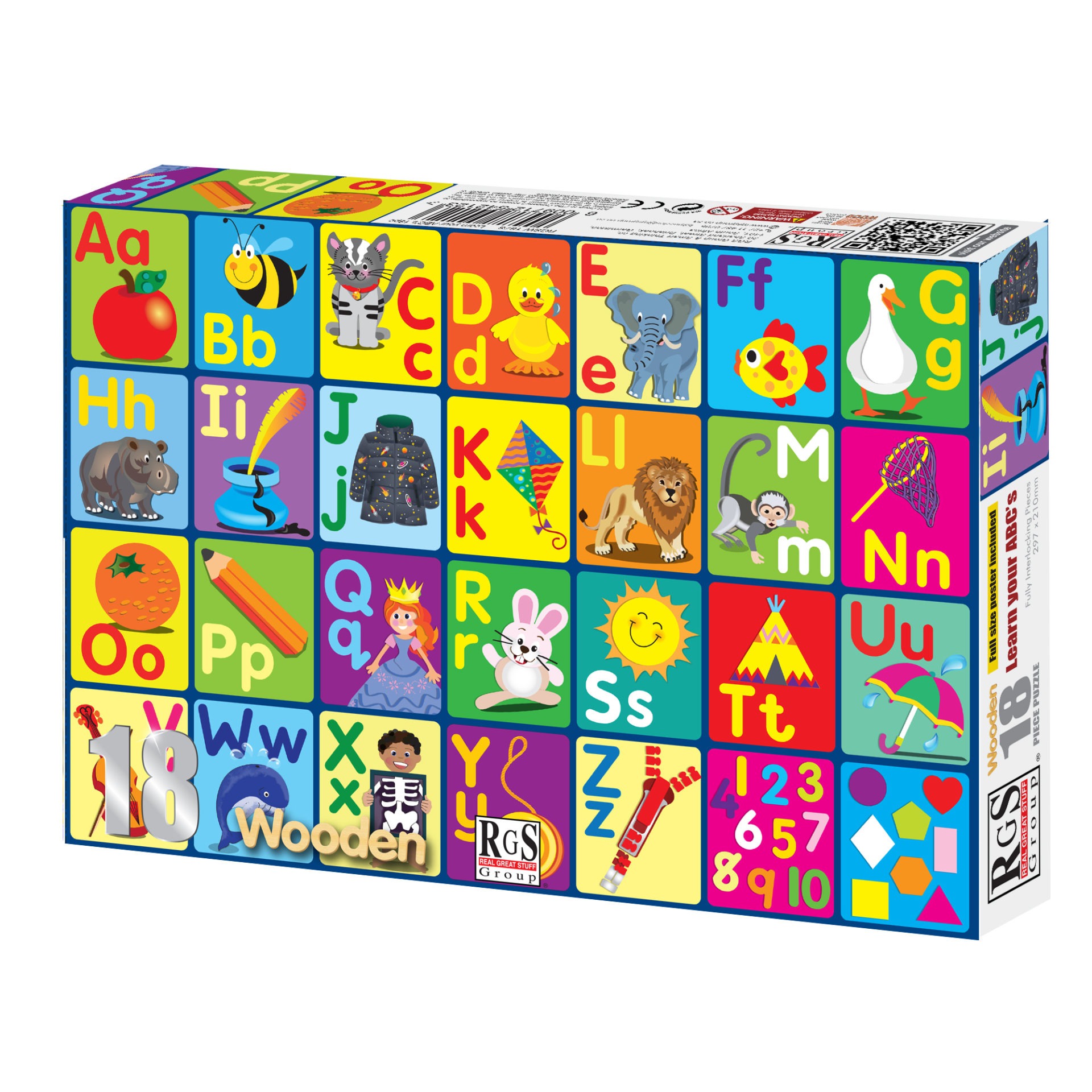 RGS LEARN YOUR ABC WOODEN PUZZLE A4 18 PIECE