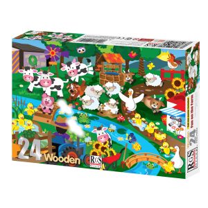RGS FUN ON THE FARM WOODEN PUZZLE A4 24 PIECE