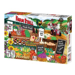RGS FARM STALL WOODEN PUZZLE A4 50 PIECE