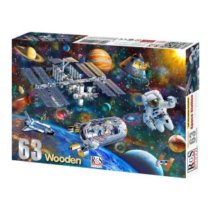 RGS SPACE STATION WOODEN PUZZLE A4 63 PIECE