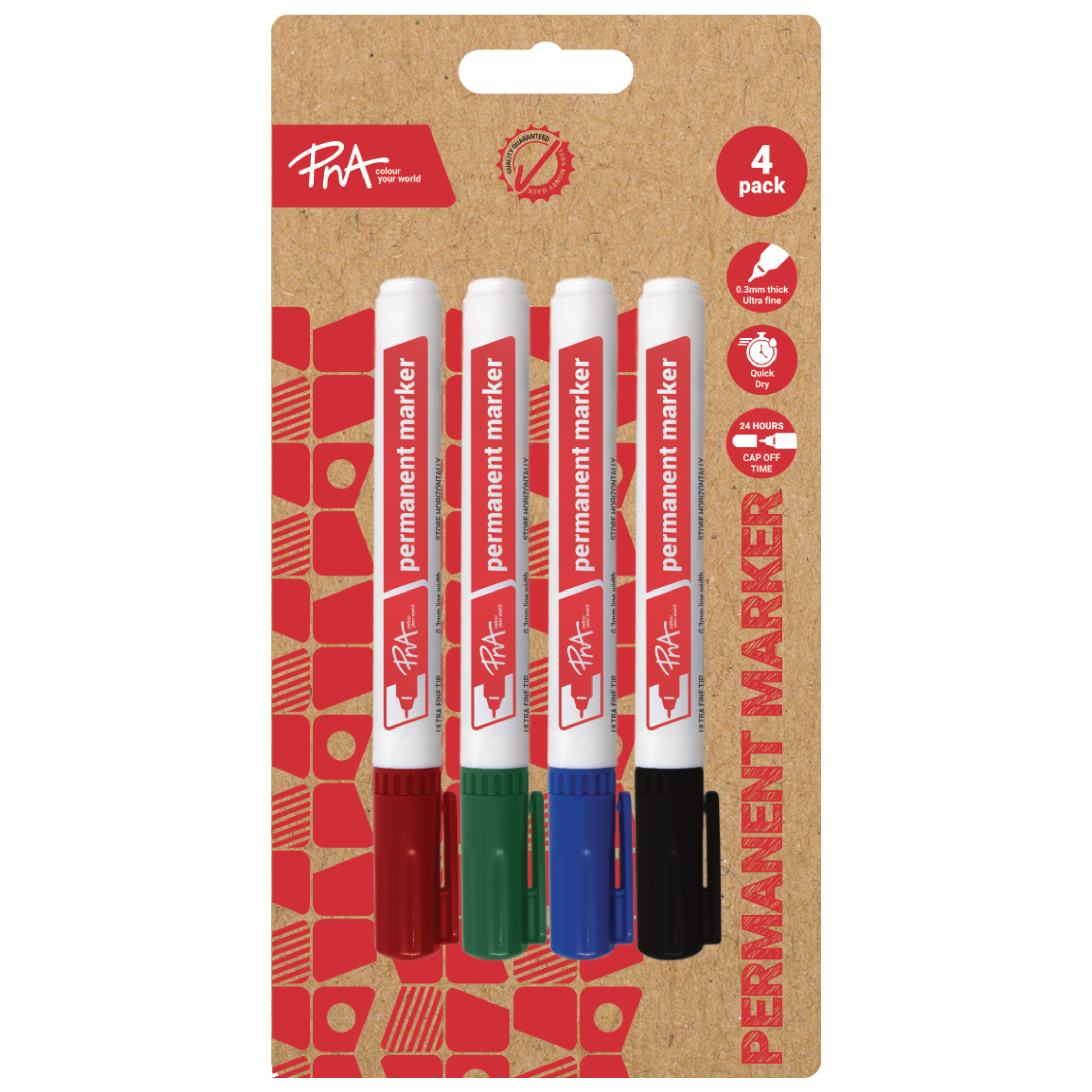 PNA WHITEBOARD MARKERS FINE TIP SET OF 4