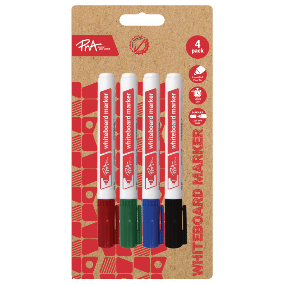 PNA Whiteboard Markers Fine Tip Set of 4