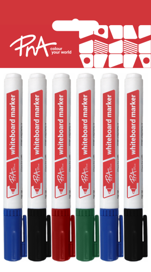 PNA Whiteboard Markers Fine Tip Set of 6