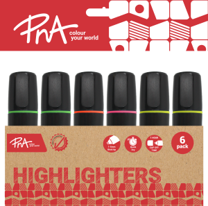 PNA NEON HIGHLIGHTERS WALLET OF 6