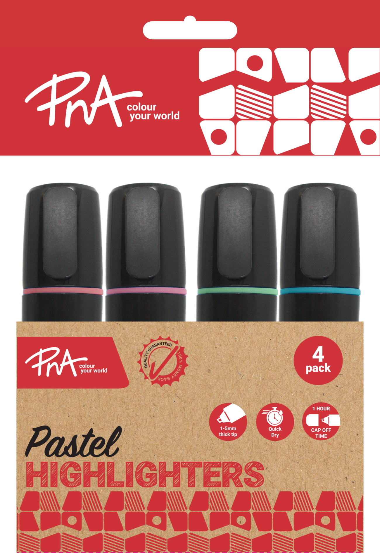 PNA PASTEL HIGHLIGHTERS WALLET OF 4