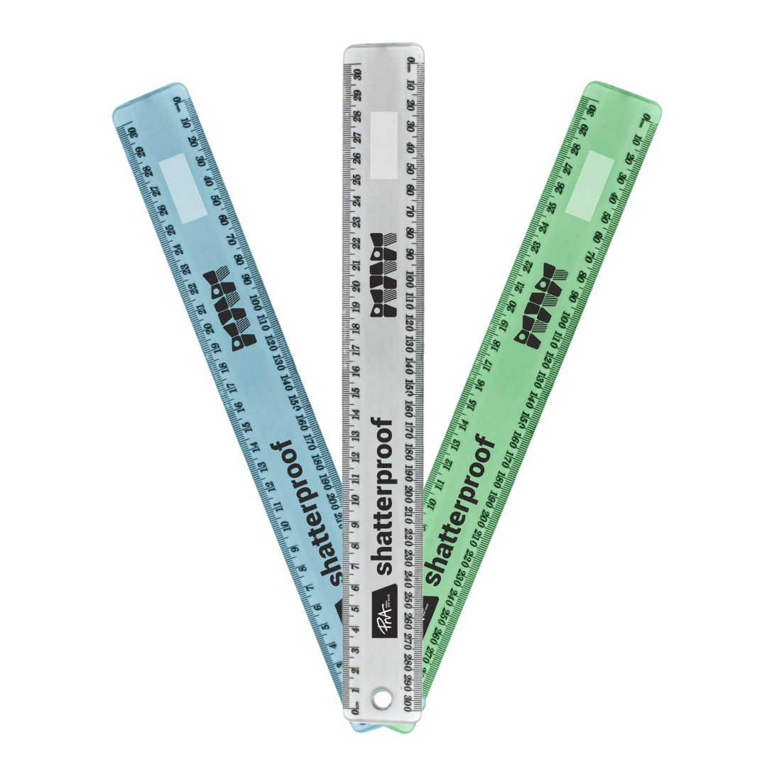 PNA SHATTERPROOF RULER 30CM ASSORTED