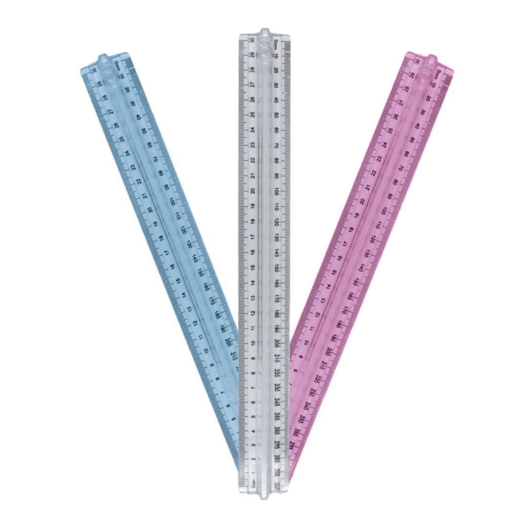 PNA FINGERGRIP RULER 30CM ASSORTED