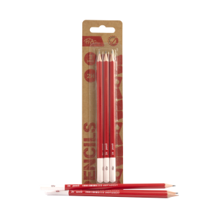 PNA Pencils 2H Carded Pack of 3