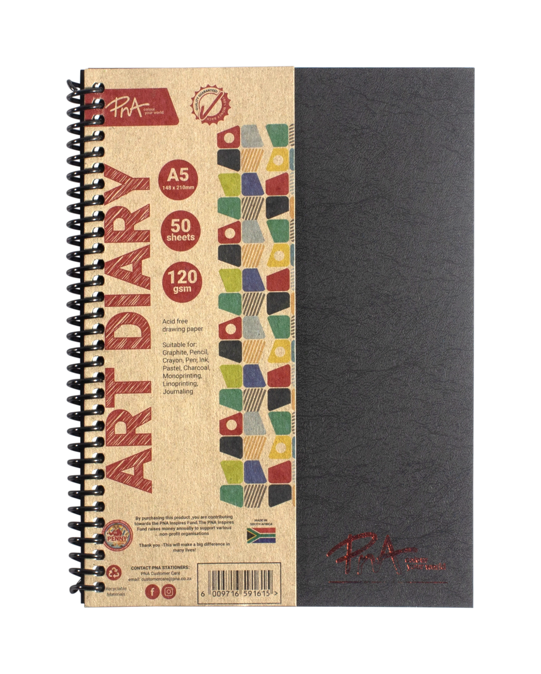 PNA Art Diary Craft Cover Diary 120gsm A5 50 Sheets