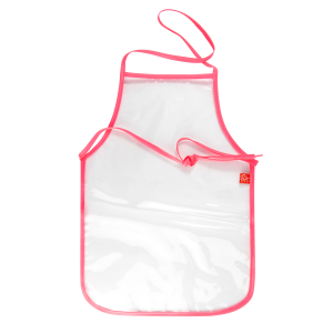 PNA JUNIOR SCHOOL APRON CLEAR LUMO PINK SINGLE
