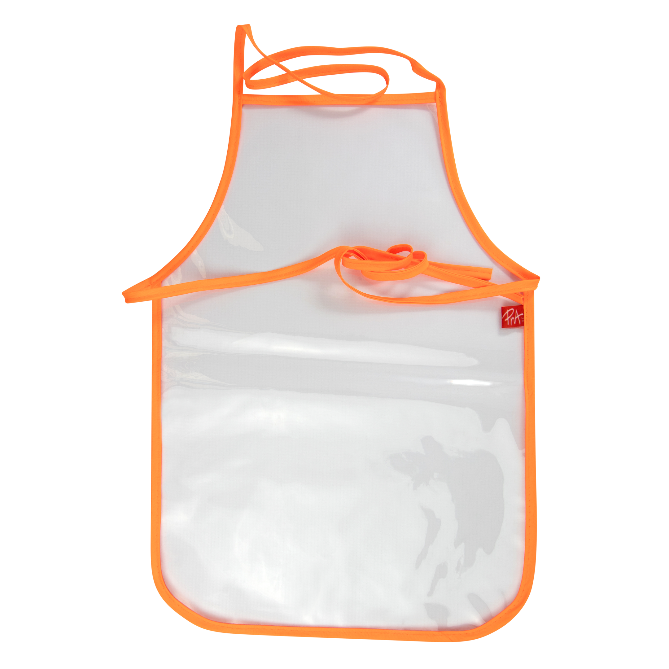 PNA JUNIOR SCHOOL APRON CLEAR LUMO ORANGE SINGLE