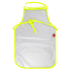 PNA JUNIOR SCHOOL APRON CLEAR LUMO YELLOW SINGLE
