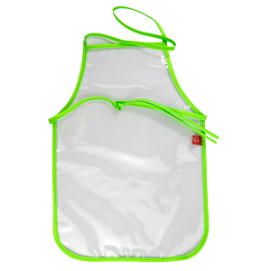 PNA JUNIOR SCHOOL APRON CLEAR LUMO GREEN SINGLE