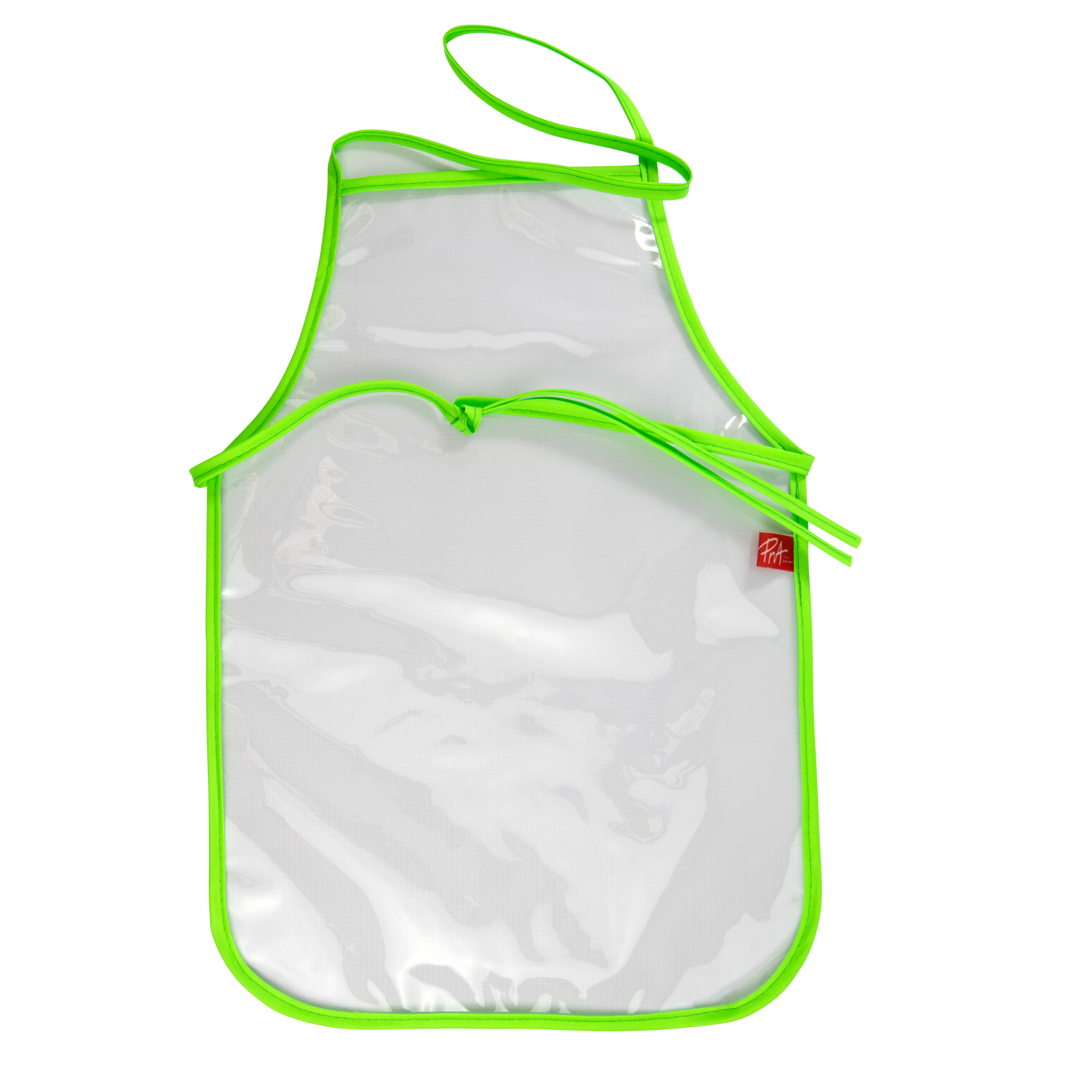 PNA JUNIOR SCHOOL APRON CLEAR LUMO GREEN SINGLE