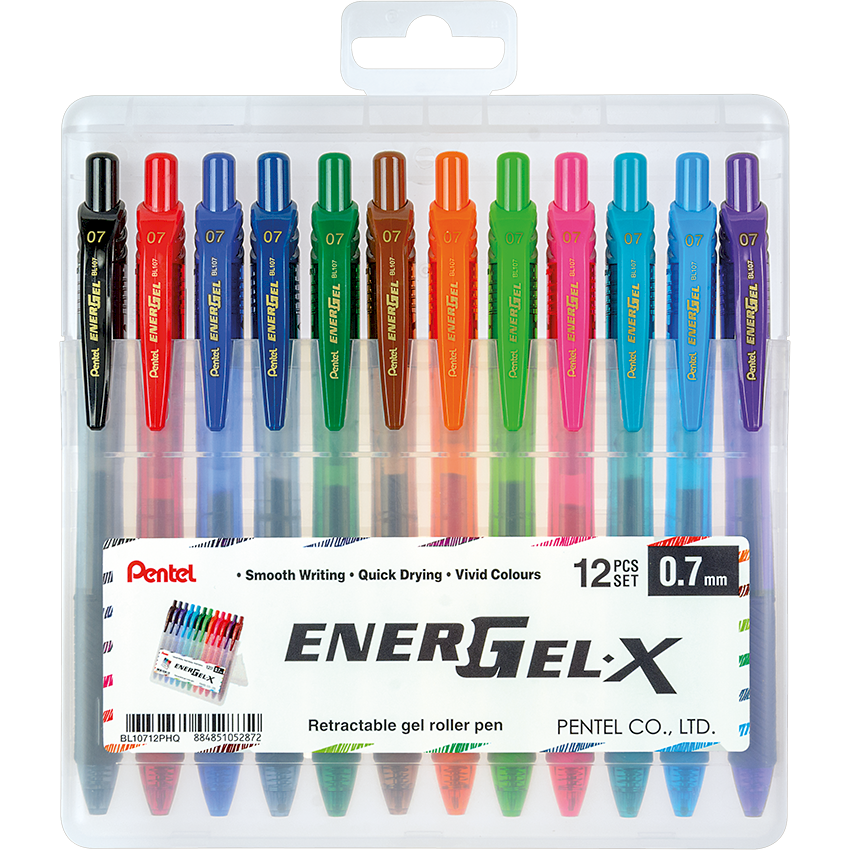 Pentel Energel-X Pens Wallet of 12