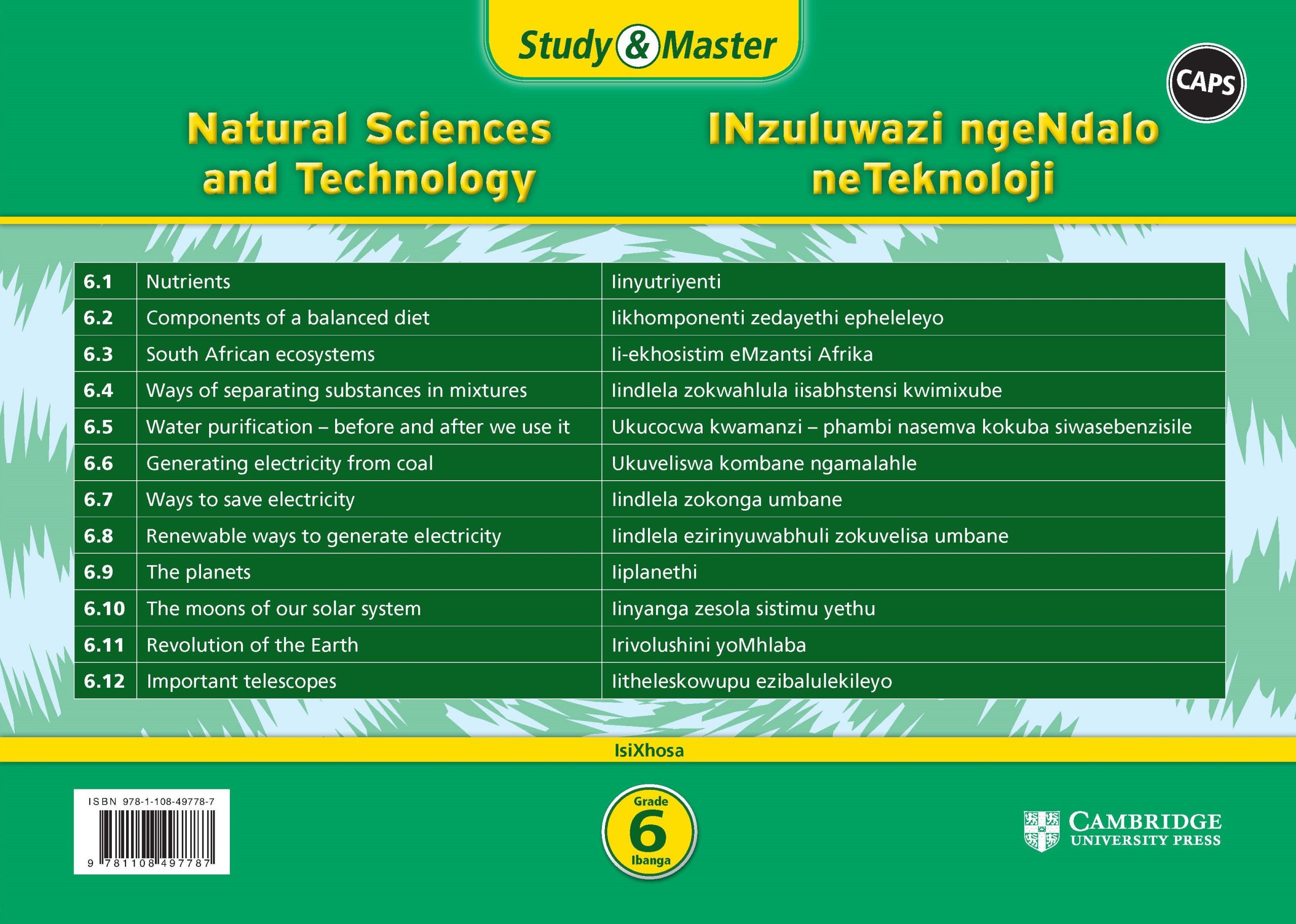 Cambridge Study & Master Inzululwazi Ngendalo Neteknoloji Ibanga 6 (Poster Pack - 12 Posters In Carry Case)