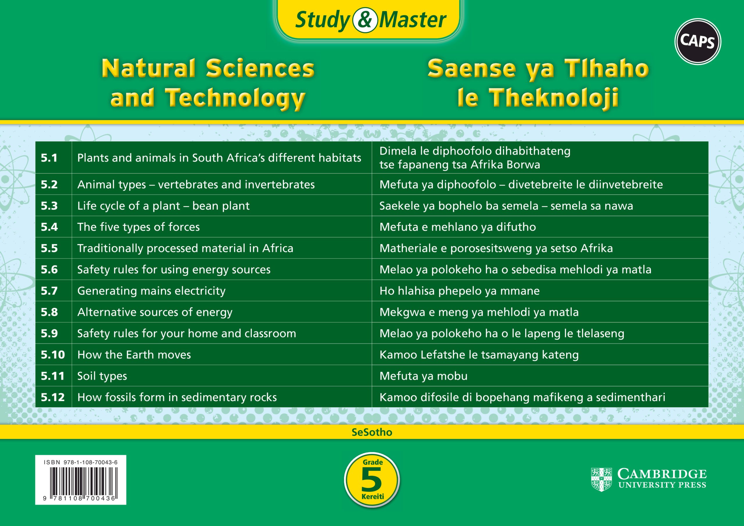 CAMBRIDGE STUDY & MASTER SAENSE LE THEKENOLOJI KEREITI 5 (POSTER PACK - 12 POSTERS IN CARRY CASE)