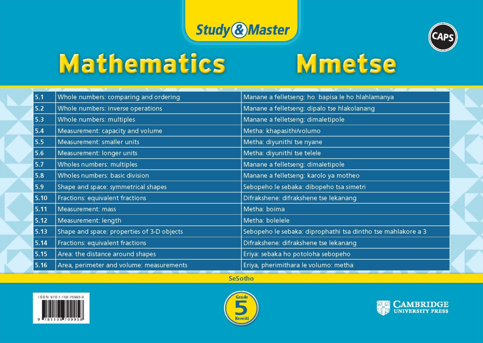 Cambridge Study & Master Mmetse Kereiti 5 (Revision Card Pack In Sleeve)
