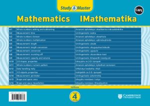 Cambridge Study & Master Imathematika Ibanga 4 (Revision Card Pack In Sleeve)