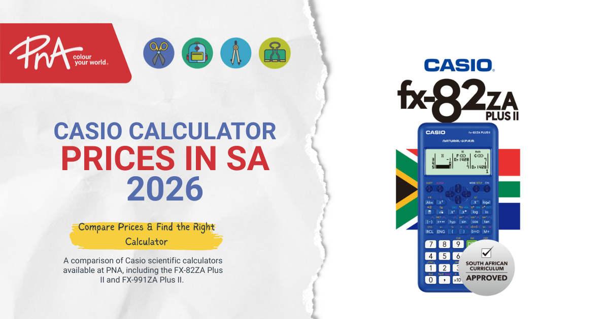 Casio FX-82ZA Plus II and FX-991ZA Plus II scientific calculators compared for South African students